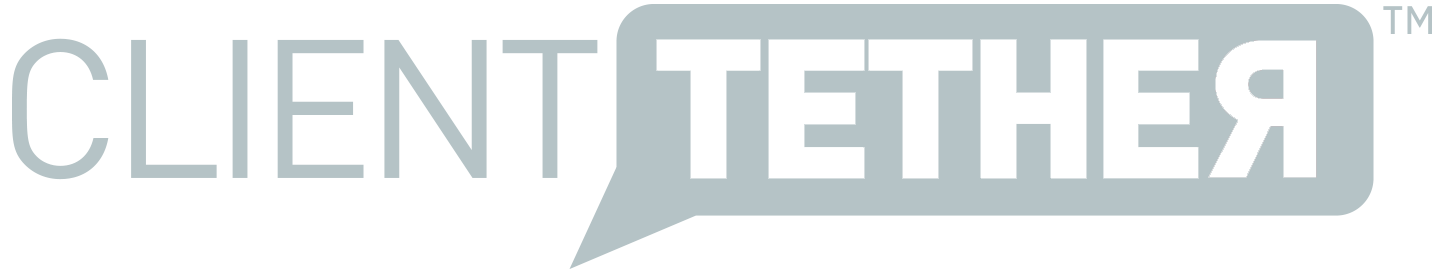 Client Tether gray logo Client Tether gray logo